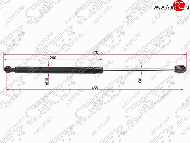 679 р. Газовый упор крышки багажника SAT Volkswagen Passat B6 универсал (2005-2010)  с доставкой в г. Королёв