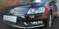 1 469 р. Сетка на бампер Russtal (черная) Volkswagen Passat B7 седан (2010-2015)  с доставкой в г. Королёв. Увеличить фотографию 2