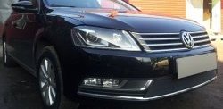 1 469 р. Сетка на бампер Russtal (черная) Volkswagen Passat B7 седан (2010-2015)  с доставкой в г. Королёв. Увеличить фотографию 3