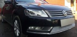 1 539 р. Сетка на бампер Russtal (хром) Volkswagen Passat B7 седан (2010-2015)  с доставкой в г. Королёв. Увеличить фотографию 2