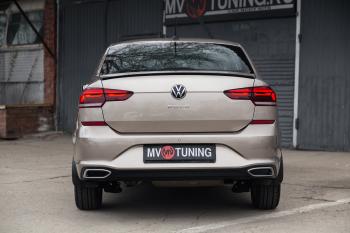 3 399 р. Имитация насадок глушителя MV-Tuning Volkswagen Polo Mk6 лифтбек (2020-2022) (Неокрашенные)  с доставкой в г. Королёв. Увеличить фотографию 4