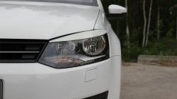 869 р. Реснички RA на фары Volkswagen Polo 5 седан рестайлинг (2015-2020) (Неокрашенные)  с доставкой в г. Королёв. Увеличить фотографию 2