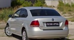 1 099 р. Защитная накладка на задний бампер RA  Volkswagen Polo  5 (2009-2015) хэтчбек дорестайлинг  с доставкой в г. Королёв. Увеличить фотографию 2