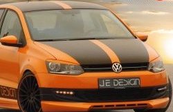 439 р. Реснички JeDesign на фары Volkswagen Polo 5 седан дорестайлинг (2009-2015) (Неокрашенные)  с доставкой в г. Королёв. Увеличить фотографию 2