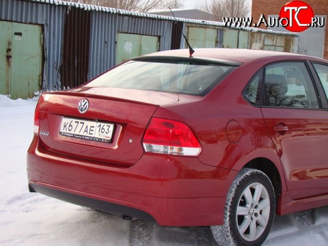 4 199 р. Козырёк на заднее лобовое стекло Sport Volkswagen Polo 5 седан дорестайлинг (2009-2015) (Неокрашенный)  с доставкой в г. Королёв