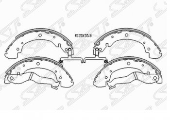 Комплект задних тормозных колодок SAT Volkswagen Transporter T4 дорестайлинг (1990-1996)