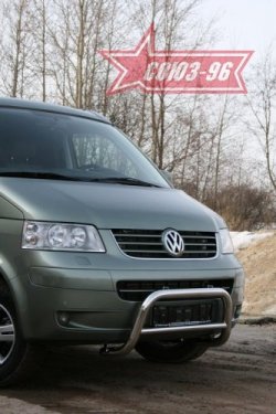 12 959 р. Защита переднего бампера Souz-96 (d60) Volkswagen Transporter T5 рестайлинг (2009-2015)  с доставкой в г. Королёв. Увеличить фотографию 2