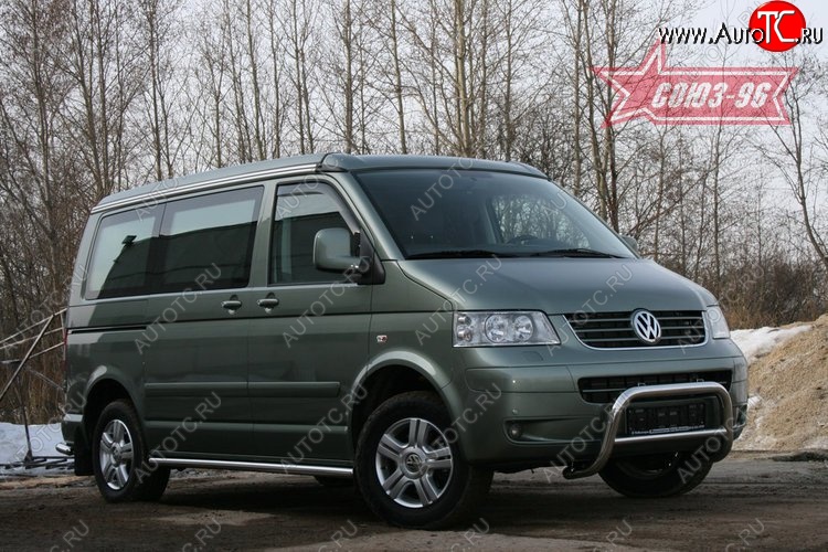 12 959 р. Защита переднего бампера Souz-96 (d60) Volkswagen Transporter T5 рестайлинг (2009-2015)  с доставкой в г. Королёв