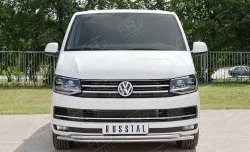 21 699 р. Защита переднего бампера (2 трубыØ42 мм, нержавейка) SLITKOFF  Volkswagen Caravelle  T6 - Transporter  T6  с доставкой в г. Королёв. Увеличить фотографию 2