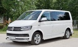 17 499 р. Защита переднего бампера (Ø63 мм, нержавейка) SLITKOFF Volkswagen Transporter T6 дорестайлинг (2015-2019)  с доставкой в г. Королёв. Увеличить фотографию 3