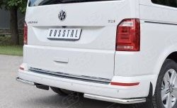 15 999 р. Защита заднего бампера (Ø42 мм, нержавейка, уголки) SLITKOFF Volkswagen Multivan T6 дорестайлинг (2016-2019)  с доставкой в г. Королёв. Увеличить фотографию 3