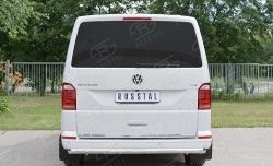 17 499 р. Защита заднего бампера (Ø63 мм, нержавейка, длинная база) SLITKOFF Volkswagen Caravelle T6 дорестайлинг (2015-2019)  с доставкой в г. Королёв. Увеличить фотографию 2