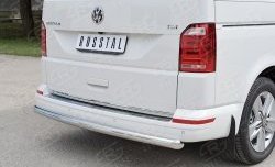 17 499 р. Защита заднего бампера (Ø63 мм, нержавейка, длинная база) SLITKOFF Volkswagen Caravelle T6 дорестайлинг (2015-2019)  с доставкой в г. Королёв. Увеличить фотографию 3