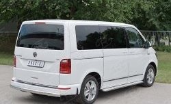 16 699 р. Защита заднего бампера (Ø75x42 мм, нержавейка, длинная база) Russtal Volkswagen Multivan T6 дорестайлинг (2016-2019)  с доставкой в г. Королёв. Увеличить фотографию 3