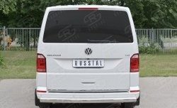 16 699 р. Защита заднего бампера (Ø75x42 мм, нержавейка, длинная база) Russtal Volkswagen Multivan T6 дорестайлинг (2016-2019)  с доставкой в г. Королёв. Увеличить фотографию 4