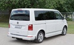 13 449 р. Защита заднего бампера (Ø42 мм, нержавейка, короткая база) SLITKOFF Volkswagen Multivan T6 дорестайлинг (2016-2019)  с доставкой в г. Королёв. Увеличить фотографию 3