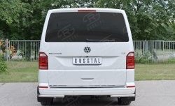 13 449 р. Защита заднего бампера (Ø42 мм, нержавейка, короткая база) SLITKOFF Volkswagen Multivan T6 дорестайлинг (2016-2019)  с доставкой в г. Королёв. Увеличить фотографию 4