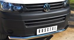 17 499 р. Одинарная защита переднего бампера диаметром 63 мм SLITKOFF Volkswagen Transporter T5 рестайлинг (2009-2015)  с доставкой в г. Королёв. Увеличить фотографию 2