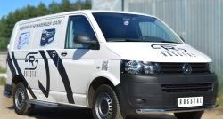 15 899 р. Широкая защита порогов SLITKOFF  Volkswagen Transporter  T6 (2015-2019) дорестайлинг  с доставкой в г. Королёв. Увеличить фотографию 3