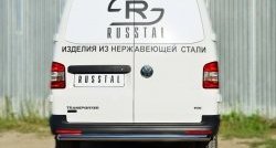 15 799 р. Защита заднего бампера (Ø63 мм, нержавейка) SLITKOFF Volkswagen Transporter T5 рестайлинг (2009-2015)  с доставкой в г. Королёв. Увеличить фотографию 4