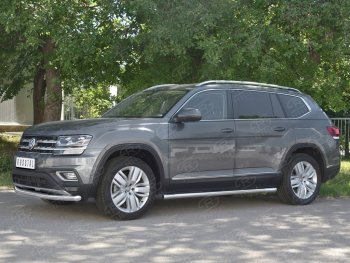 15 899 р. Защита переднего бампера (Ø63 мм, нержавейка) SLITKOFF Volkswagen Teramont CA1 дорестайлинг (2016-2020)  с доставкой в г. Королёв. Увеличить фотографию 2