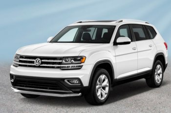 Защита переднего бампера Slitkoff (Ø 57 мм). Volkswagen Teramont CA1 дорестайлинг (2016-2020)