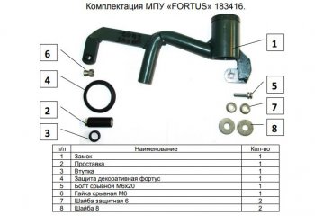 6 999 р. Замок КПП FORTUS 6MT Volkswagen Tiguan Mk2 рестайлинг (2020-2022)  с доставкой в г. Королёв. Увеличить фотографию 3