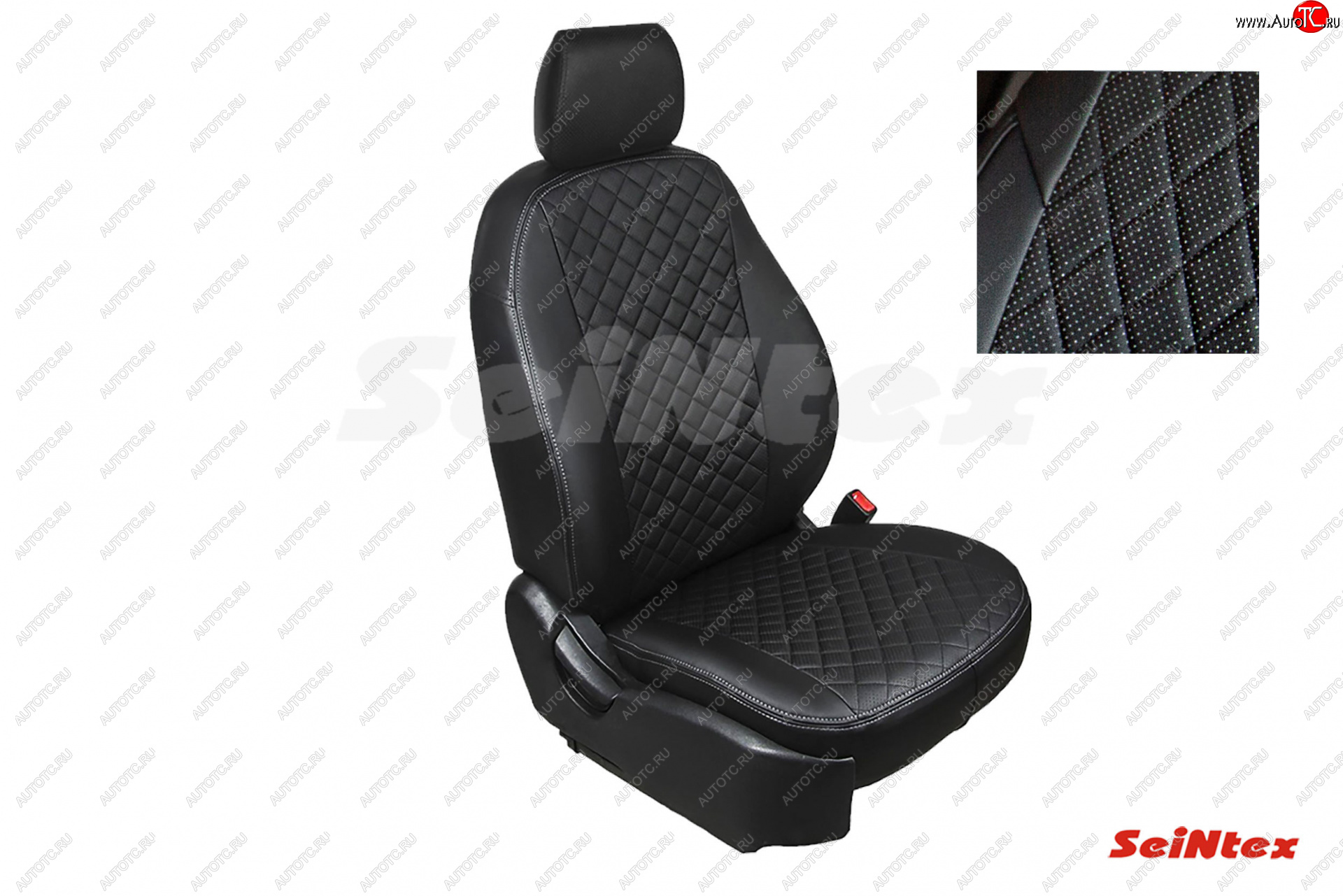 6 699 р. Чехлы для сидений Seintex Ромб (экокожа, Trend, передний подлокотник, airbag)  Volkswagen Tiguan  Mk2 (2016-2022) дорестайлинг, рестайлинг  с доставкой в г. Королёв