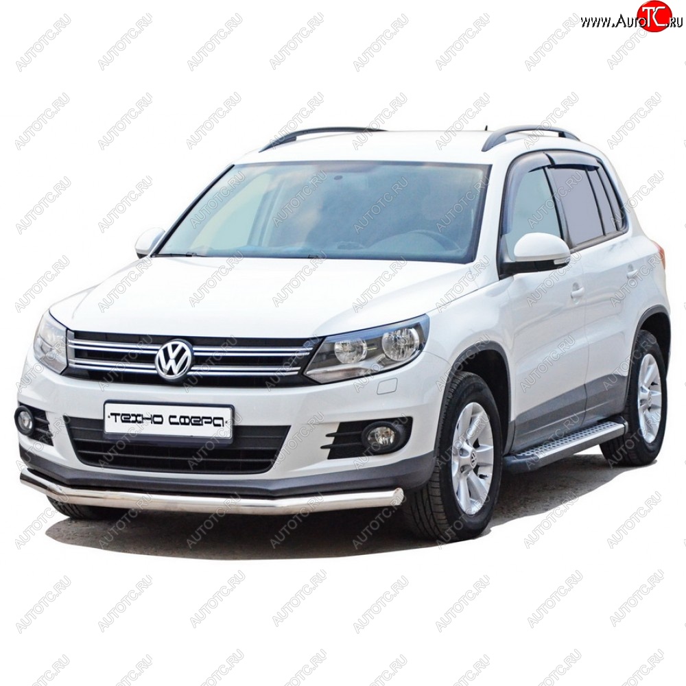 21 799 р. Порожки для ног Бумер (алюминий) Volkswagen Tiguan NF рестайлинг (2011-2017)  с доставкой в г. Королёв