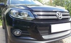 1 539 р. Сетка на бампер Sport&Style Russtal (хром) Volkswagen Tiguan NF рестайлинг (2011-2017)  с доставкой в г. Королёв. Увеличить фотографию 2