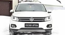 1 199 р. Зимняя заглушка решетки переднего бампера (Track & Field) РА Volkswagen Tiguan NF рестайлинг (2011-2017)  с доставкой в г. Королёв. Увеличить фотографию 3