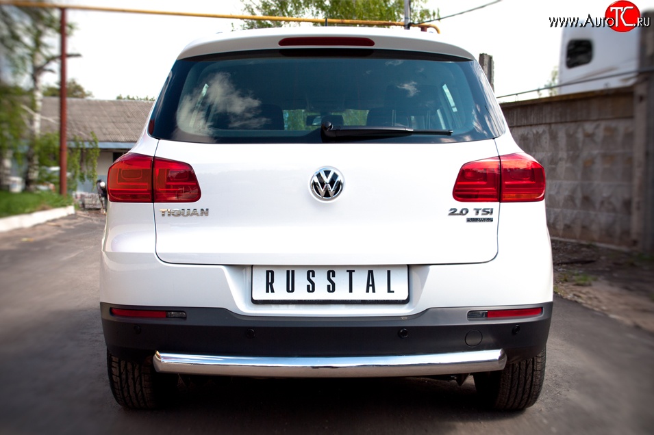 18 999 р. Защита заднего бампера (Ø76 мм, нержавейка,Track & Field) SLITKOFF Volkswagen Tiguan NF рестайлинг (2011-2017)  с доставкой в г. Королёв