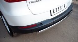 13 299 р. Защита заднего бампера (Ø75x42 мм, нержавейка) Russtal Volkswagen Tiguan NF рестайлинг (2011-2017)  с доставкой в г. Королёв. Увеличить фотографию 3