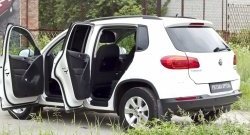 2 459 р. Накладки порожков салона RA  Volkswagen Tiguan  NF (2011-2017) рестайлинг (Комплект (передние+задние))  с доставкой в г. Королёв. Увеличить фотографию 2