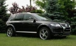 9 649 р. Накладки на колёсные арки CT Volkswagen Touareg GP дорестайлинг (2002-2007) (Неокрашенные)  с доставкой в г. Королёв. Увеличить фотографию 2