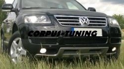 8 349 р. Накладка на передний бампер King Kong v2 Volkswagen Touareg GP рестайлинг (2006-2010) (Неокрашенная)  с доставкой в г. Королёв. Увеличить фотографию 3