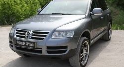 999 р. Реснички на фары RA Volkswagen Touareg GP дорестайлинг (2002-2007) (Неокрашенные)  с доставкой в г. Королёв. Увеличить фотографию 5