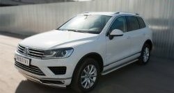 22 749 р. Широкая защита порогов Russtal Volkswagen Touareg NF рестайлинг (2014-2018) (Поверхность листа (вариант 1))  с доставкой в г. Королёв. Увеличить фотографию 4