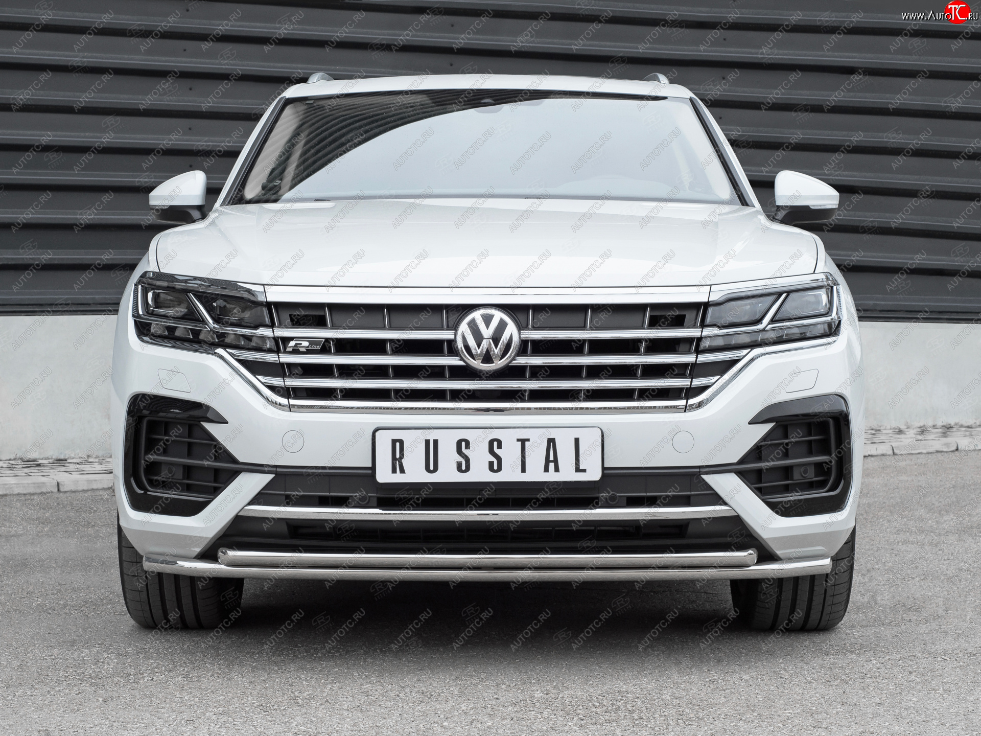 20 999 р. Защита переднего бампера (2 трубы Ø42, нержавейка, NOT 2.0 TSI)  Volkswagen Touareg  CR (2018-2025)  с доставкой в г. Королёв