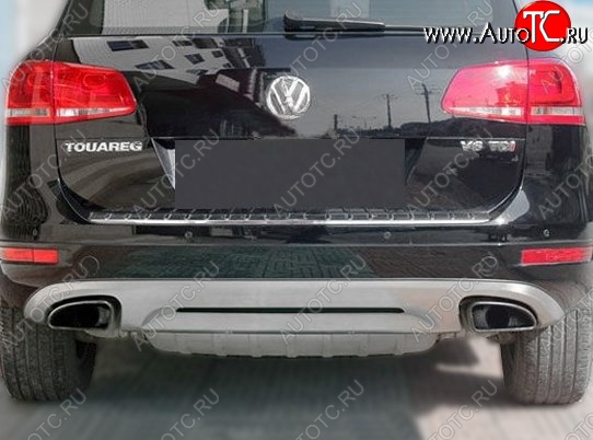 22 499 р. Накладка на задний бампер CT v2 Volkswagen Touareg NF дорестайлинг (2010-2014) (Неокрашенная)  с доставкой в г. Королёв