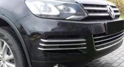 14 399 р. Вставки в боковые воздуховоды перднего бампера СТ Volkswagen Touareg NF дорестайлинг (2010-2014)  с доставкой в г. Королёв. Увеличить фотографию 2