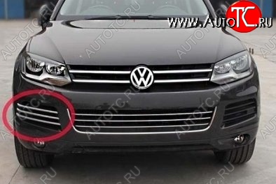 14 399 р. Вставки в боковые воздуховоды перднего бампера СТ Volkswagen Touareg NF дорестайлинг (2010-2014)  с доставкой в г. Королёв