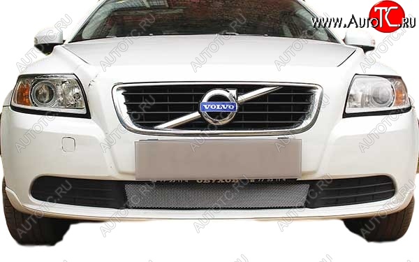 1 469 р. Защитная сетка радиатора Russtal  Volvo S40  MS седан (2004-2007) дорестайлинг (Чёрная)  с доставкой в г. Королёв