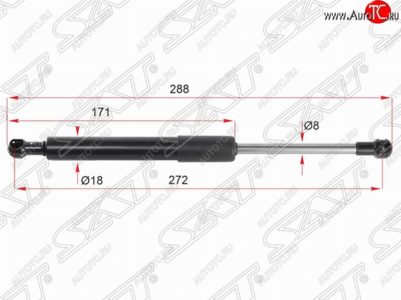 599 р. Упор крышки багажника SAT (газовый)  Volvo S60  RS,RH седан (2000-2010) дорестайлинг, рестайлинг  с доставкой в г. Королёв