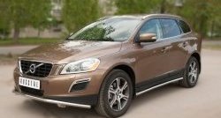 15 999 р. Защита порогов из круглой трубы диаметром 42 мм SLITKOFF  Volvo XC60 (2008-2013)  дорестайлинг  с доставкой в г. Королёв. Увеличить фотографию 2