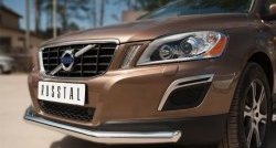 18 299 р. Одинарная защита переднего бампера диаметром 63 мм SLITKOFF Volvo XC60  дорестайлинг (2008-2013)  с доставкой в г. Королёв. Увеличить фотографию 2