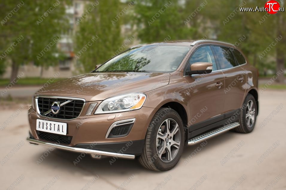 22 999 р. Широкая защита порогов с трубой d42 мм SLITKOFF v2  Volvo XC60 (2008-2017)  дорестайлинг,  рестайлинг  с доставкой в г. Королёв