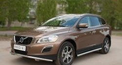 13 849 р. Защита порогов из круглой трубы диаметром 63 мм Russtal Volvo XC60  дорестайлинг (2008-2013) (Защита порогов с со скосами на торцах (вариант 1))  с доставкой в г. Королёв. Увеличить фотографию 8