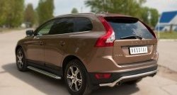 15 249 р. Защита заднего бампера из фигурной трубы диаметром 42 мм SLITKOFF  Volvo XC60 (2008-2013)  дорестайлинг  с доставкой в г. Королёв. Увеличить фотографию 4