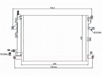 Радиатор кондиционера SAT Volvo (Вольво) XC90 (ИксЦ90)  C (2002-2014) C дорестайлинг, рестайлинг
